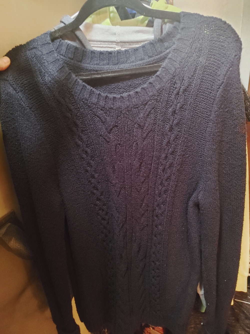 Tommy Hilfiger Navy Textured Crew Sweater